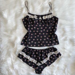Vintage Betsey Johnson lingerie shorts set